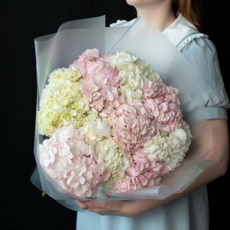 Pink And White Hydrangea Grand Luxury Bouquet-A717 - Image 5