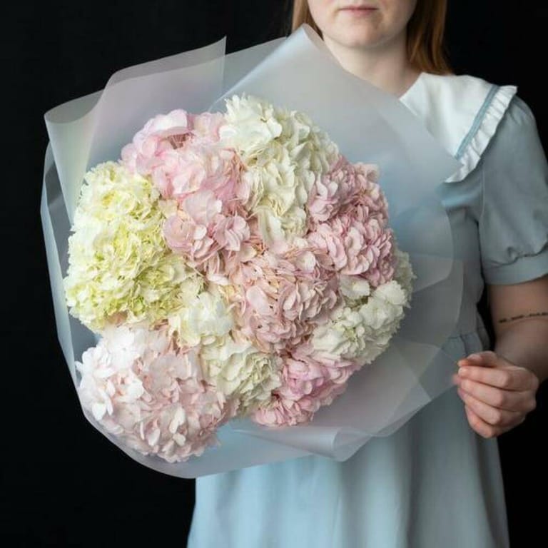 Pink And White Hydrangea Grand Luxury Bouquet-A717 - Image 6