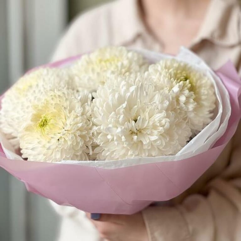 White Chrysanthemum Magnum Bouquet-A797 - Image 2