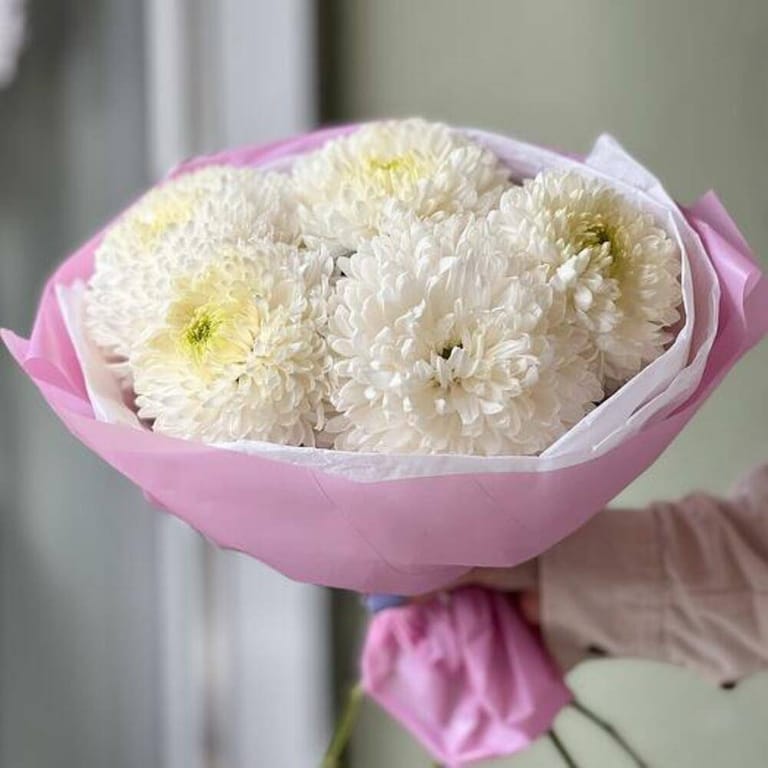 White Chrysanthemum Magnum Bouquet-A797 - Image 5