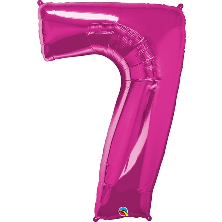 Pink Number Seven Helium Foil Balloon-A854 - Image 1