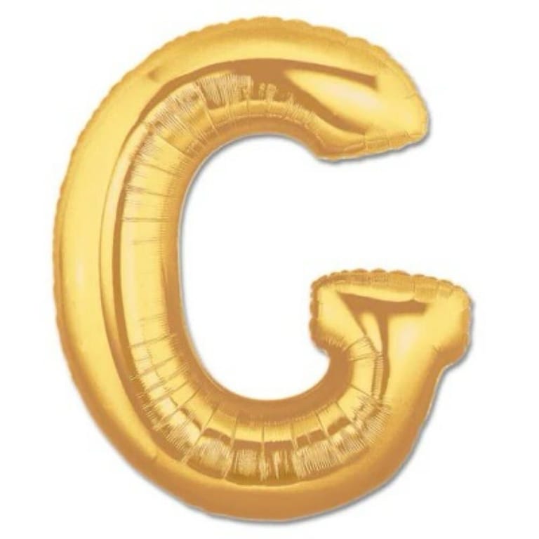 Gold Letter G Helium Foil Balloon-A879 - Image 1