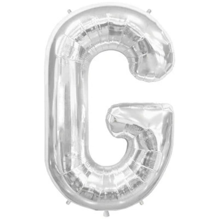 Silver Letter G Helium Foil Balloon-A880 - Image 1