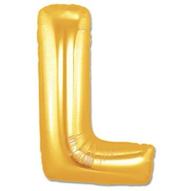Gold Letter L Helium Foil Balloon-A889 - Image 1