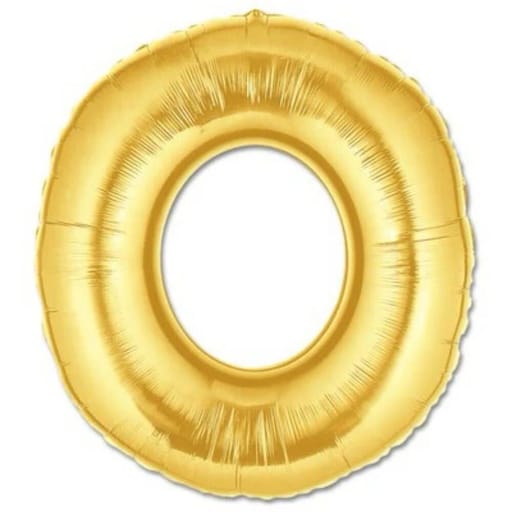 Gold Letter O Helium Foil Balloon-A895