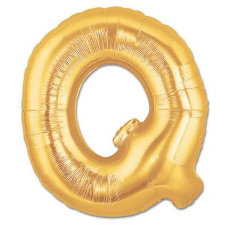 Gold Letter Q Helium Foil Balloon-A899 - Image 1
