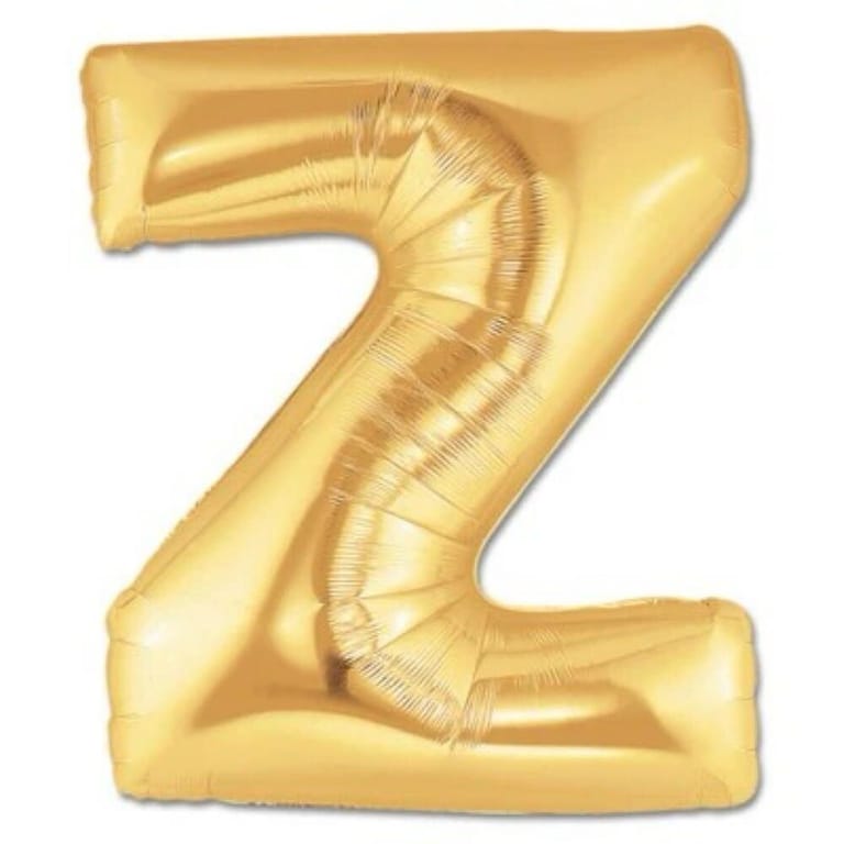 Gold Letter Z Helium Foil Balloon-A917 - Image 1