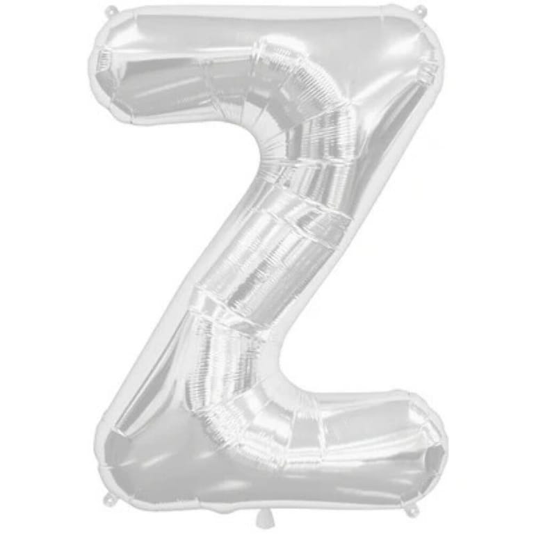 Silver Letter Z Helium Foil Balloon-A918 - Image 1