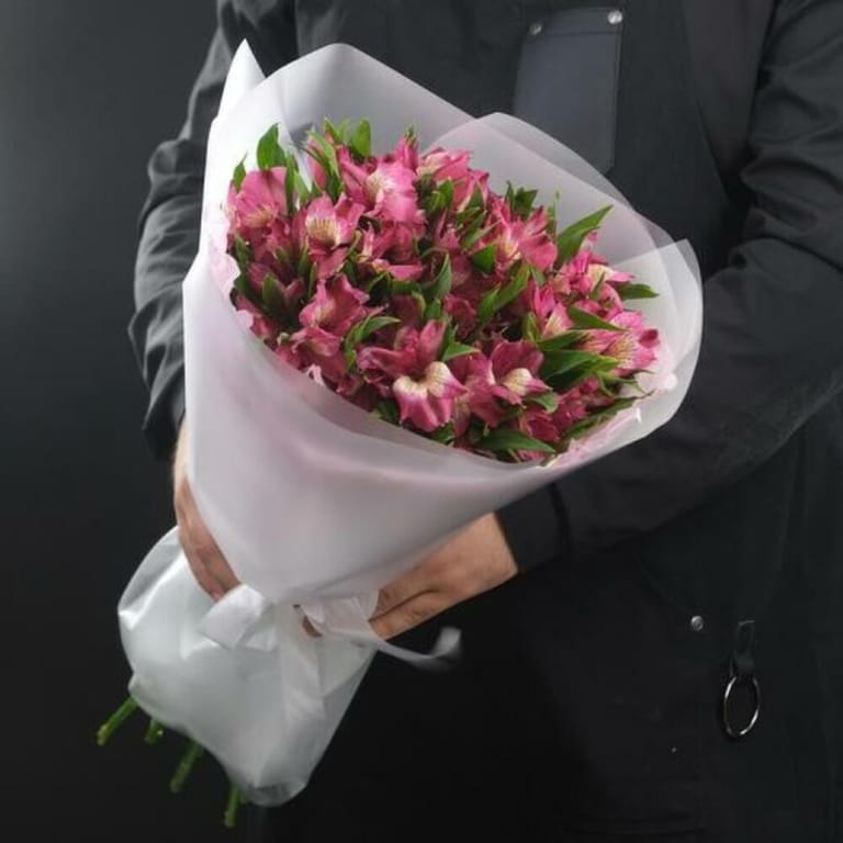 Pink Alstroemeria Bouquet-A929 - Image 2