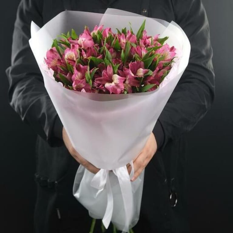 Pink Alstroemeria Bouquet-A929 - Image 4