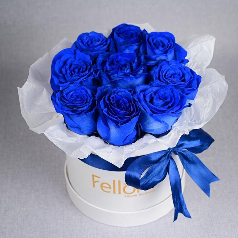 Royal Blue Roses Flower Box-A941 - Image 2