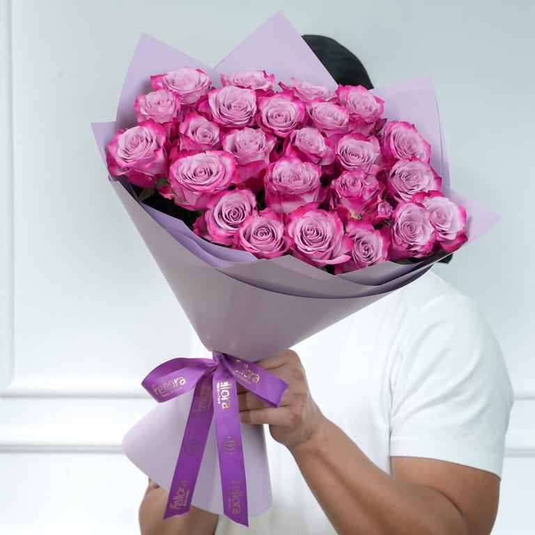 Deep Purple Rose Bouquet-A939 - Image 3
