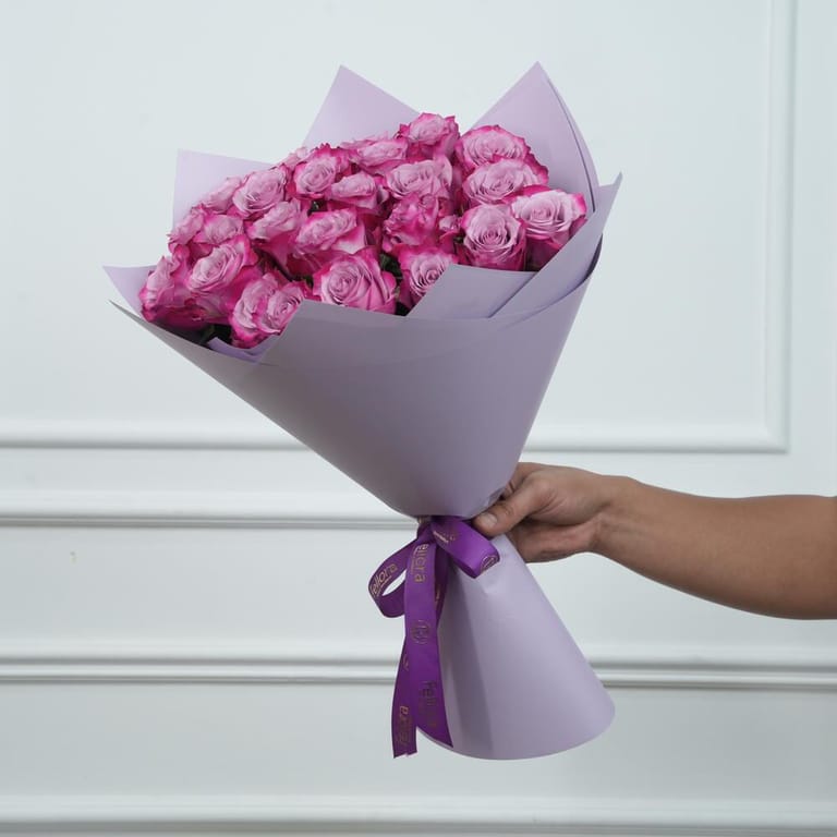 Deep Purple Rose Bouquet-A939 - Image 4