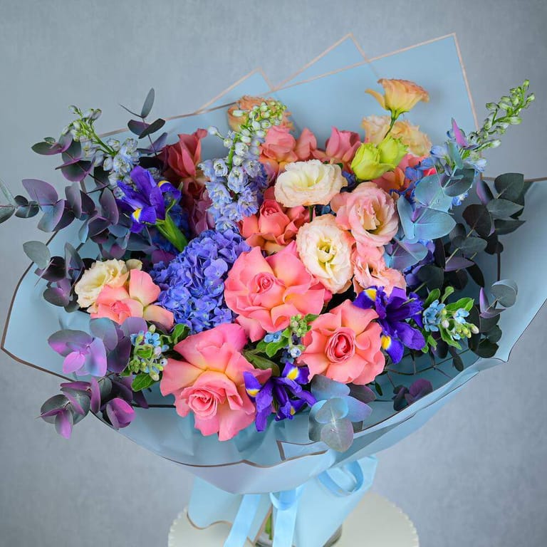 Luxury Pink And Purple Mixed Flower Bouquet-A976 - Image 2