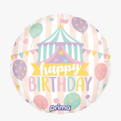 Circus Tent And Balloons Birthday Helium Foil Balloon-A993