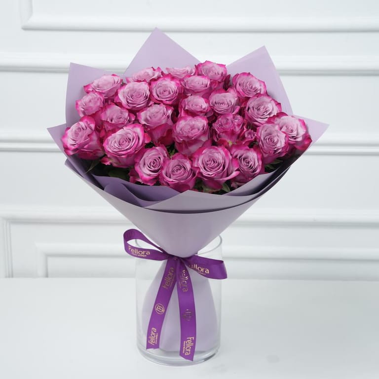 Deep Purple Rose Bouquet-A939 - Image 6