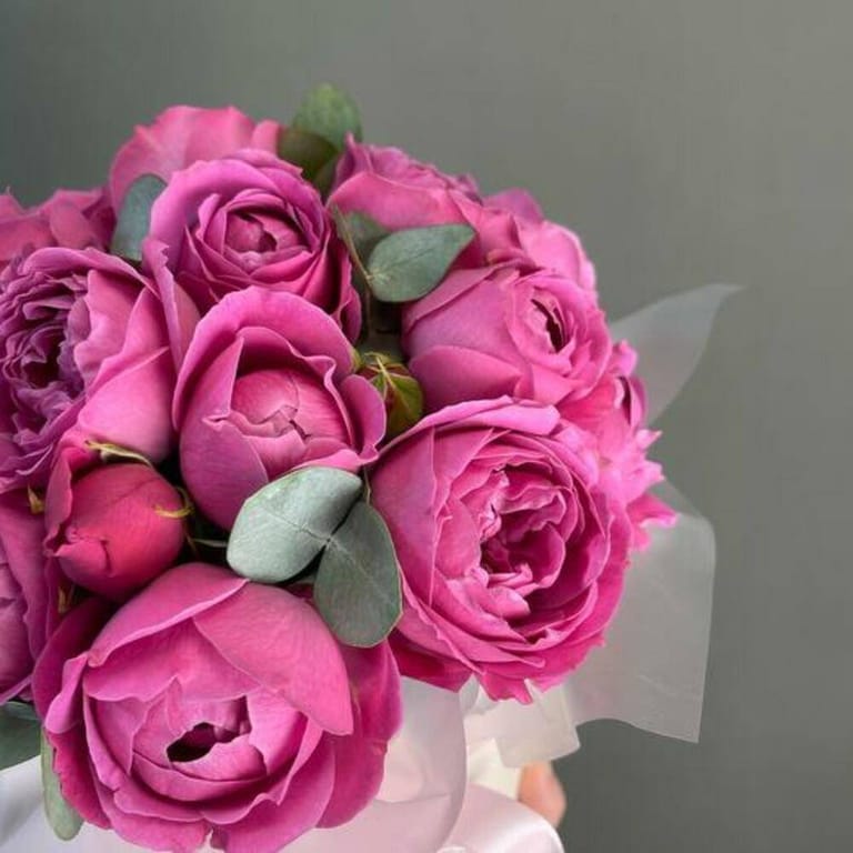 Pink Peony Roses In Elegant Gift Box-A1038 - Image 5