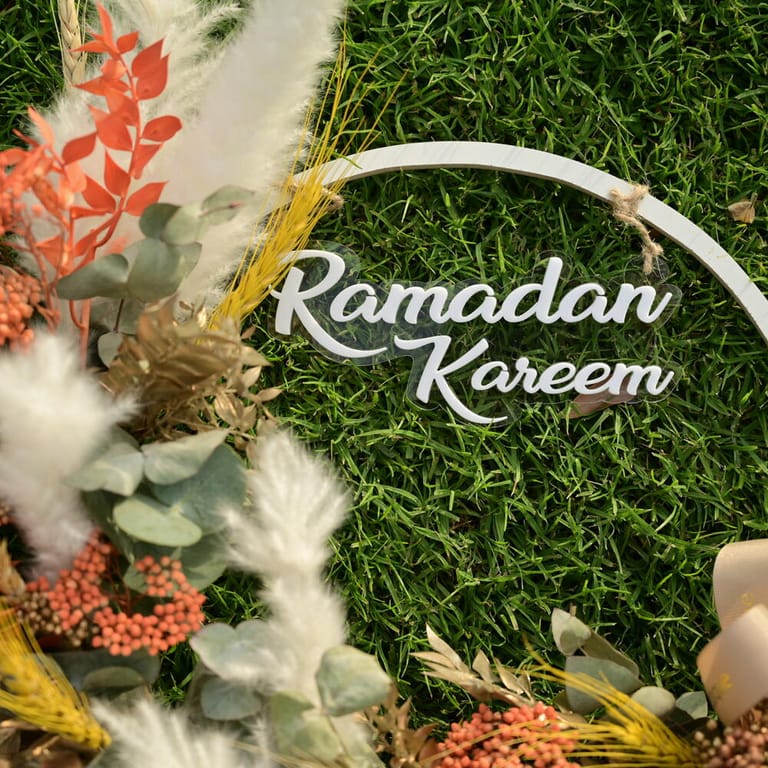 Ramadan Kareem Dried Flowers Wreath-A1109 - Image 2