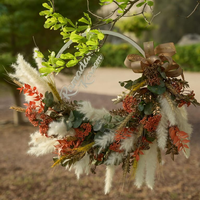 Ramadan Kareem Dried Flowers Wreath-A1109 - Image 5