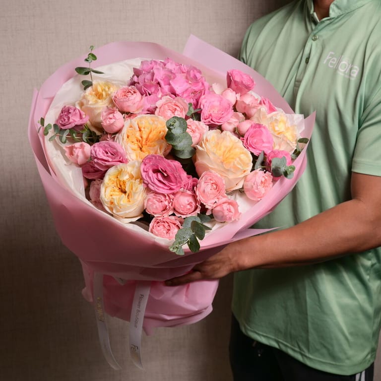 Mansfield Peony Roses Cream Expression Roses-A1146 - Image 1