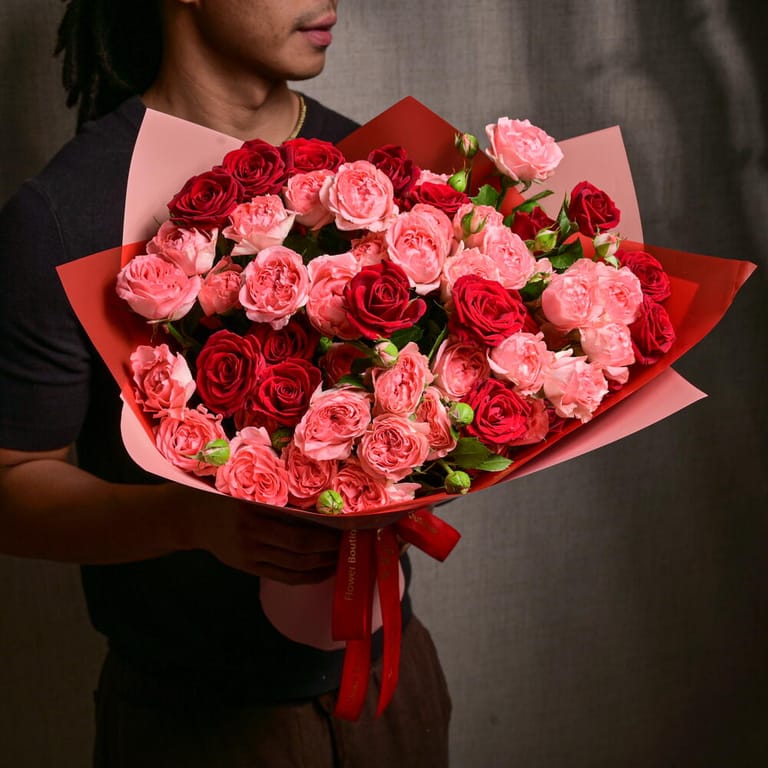 Gentle Trendsetter And Red Trendsetter Luxury Bouquet-A1183 - Image 1