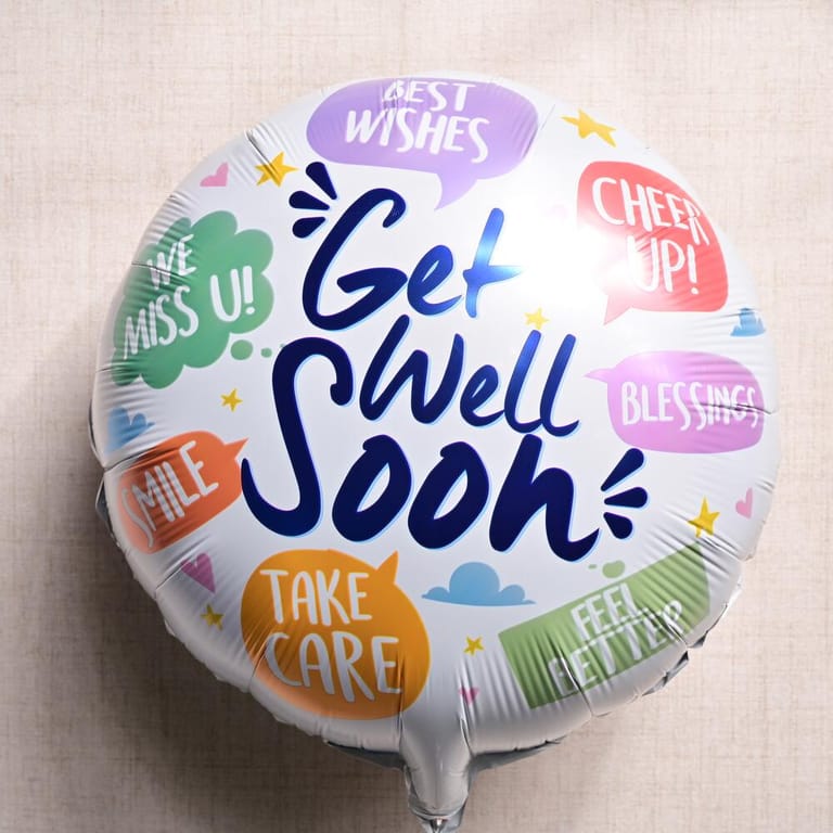 Get Well Soon Best Wishes Helium Foil Balloon-A1246 - Image 1