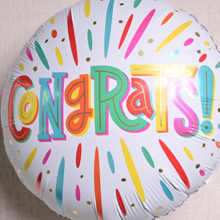 Colorful Congrats Helium Foil Balloon-A1332 - Image 2