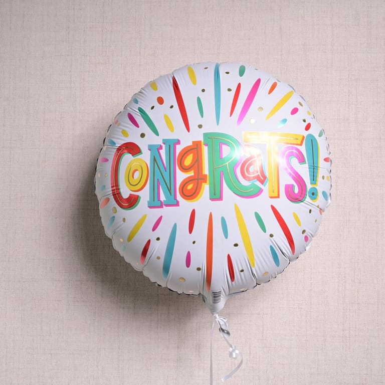 Colorful Congrats Helium Foil Balloon-A1332 - Image 3
