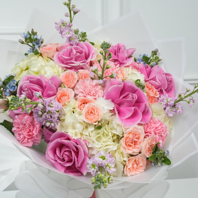 RositaPink Roses And Carnations Flower Bouquet-A1631 - Image 2