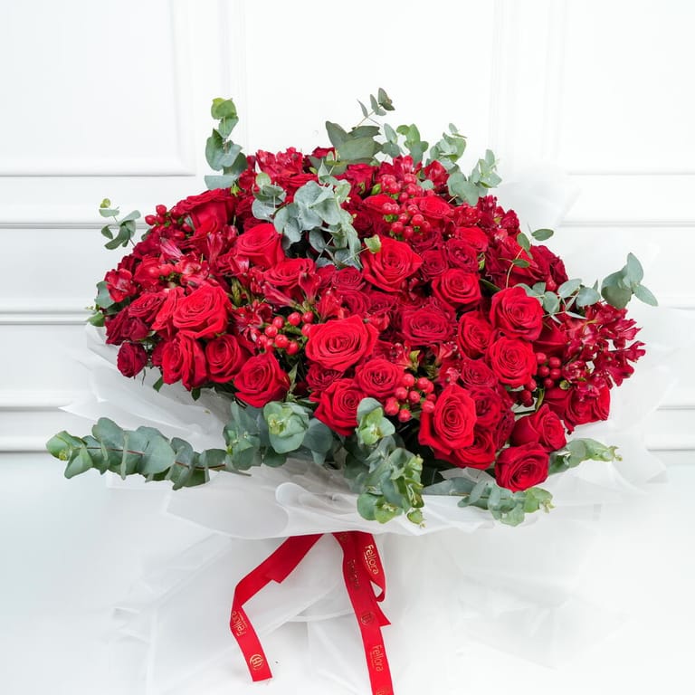 Grand Red Roses Luxury Flower Bouquet-A1672 - Image 5