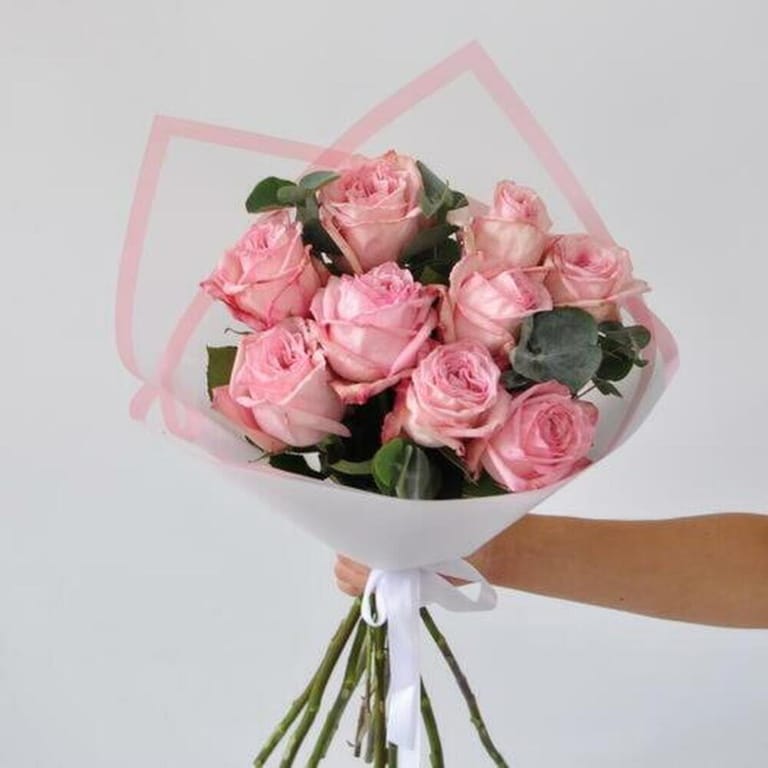 Pink Ohara Roses Flower Bouquet-A1683 - Image 4