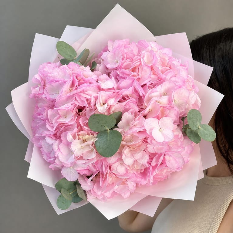 Luxury Pink Hydrangea Flower Bouquet-A1689 - Image 4