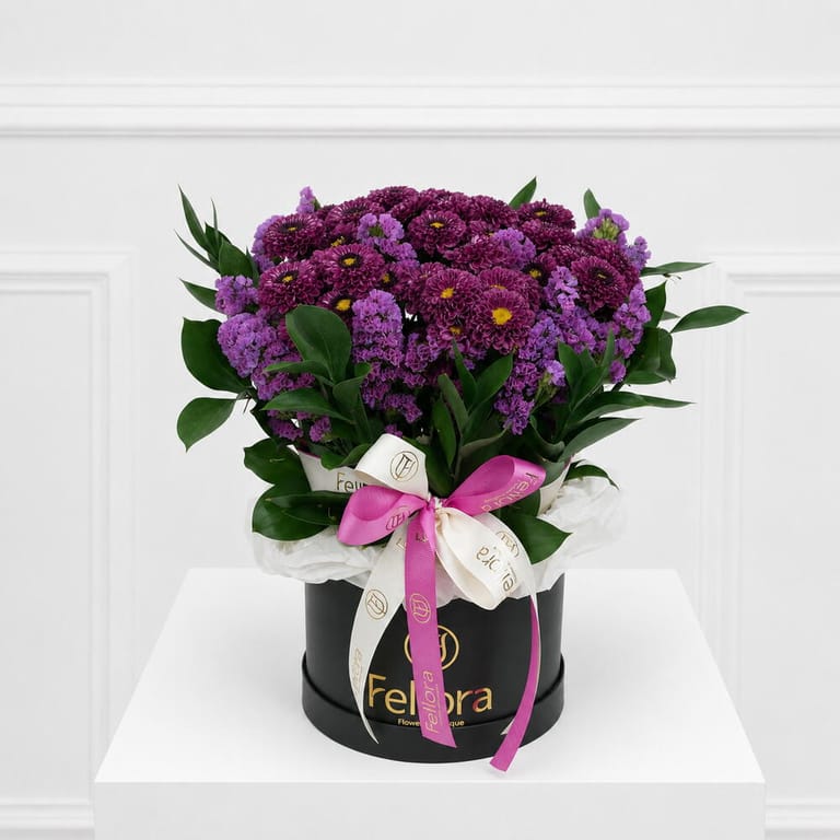 Purple Chrysanthemum Flower Box-A1703 - Image 1
