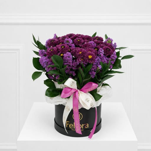 Purple Chrysanthemum Flower Box-A1703