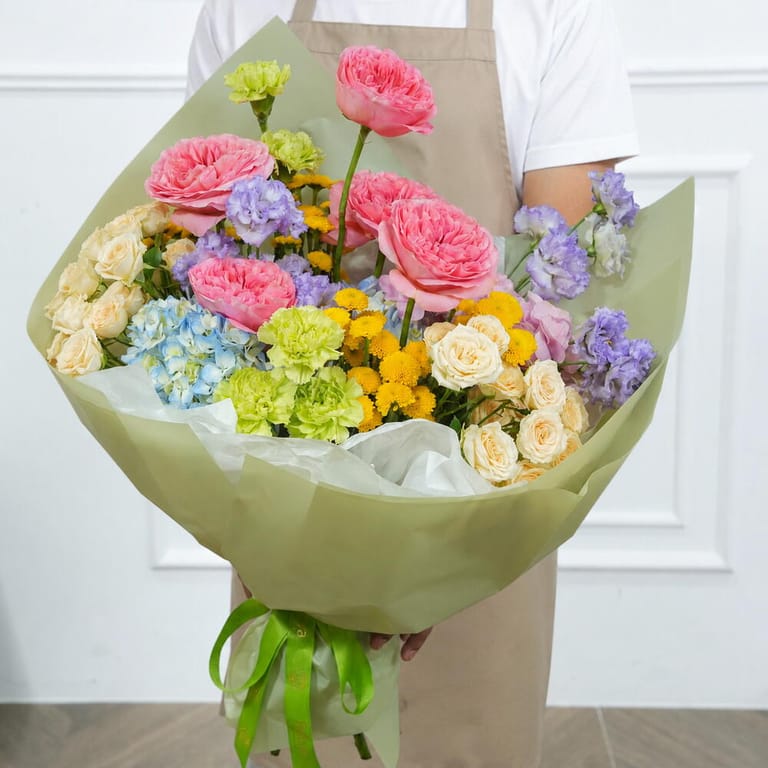 Ecuador Roses And Colourful Garden Blooms Bouquet-A1748 - Image 2
