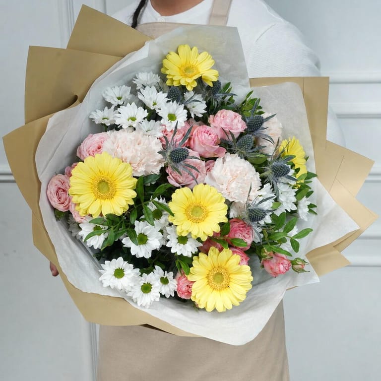 Gerbera And Bombastic Pink Bouquet-A1763 - Image 1