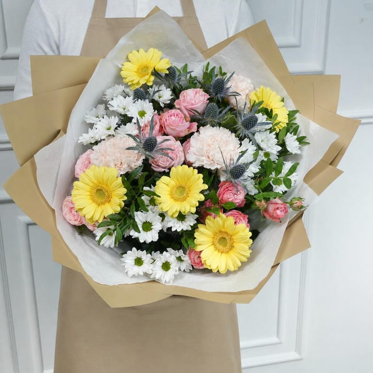 Gerbera And Bombastic Pink Bouquet-A1763 - Image 2