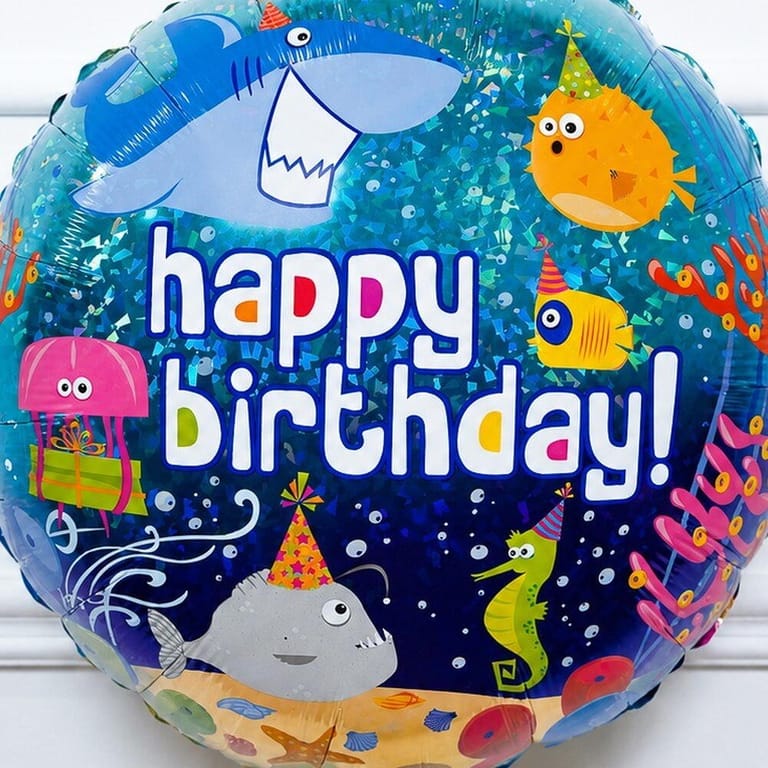 Under The Sea Theme Birthday Helium Foil Balloon-A1793 - Image 3