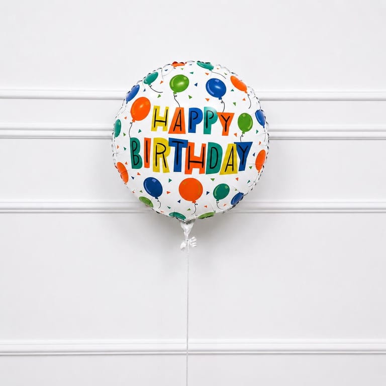 Colourful Balloons Happy Birthday Helium Foil Balloon-A1797 - Image 2
