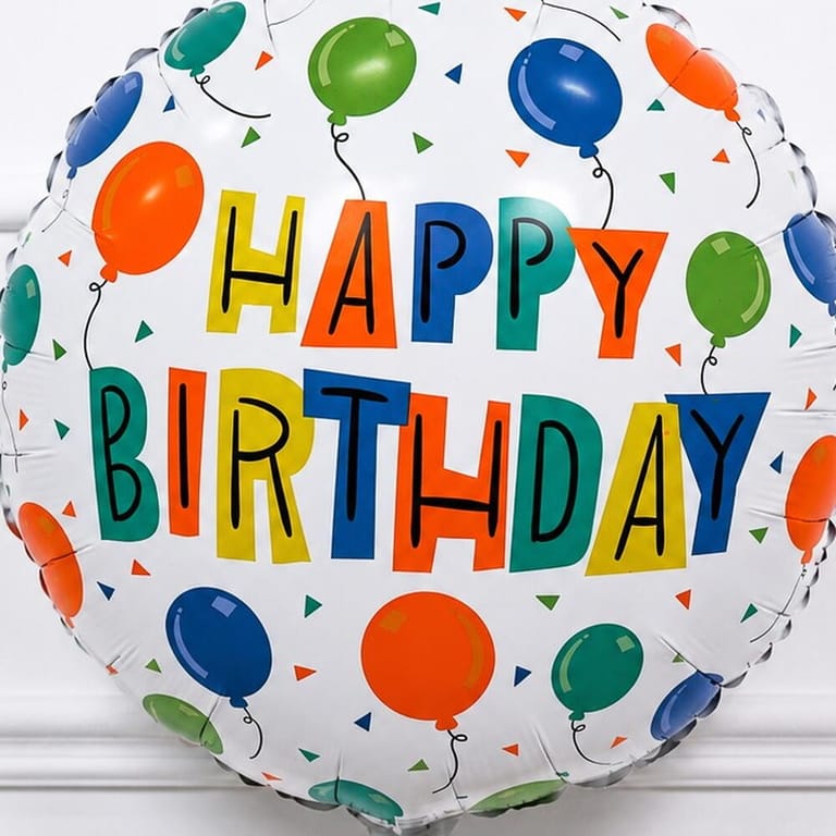 Colourful Balloons Happy Birthday Helium Foil Balloon-A1797 - Image 3