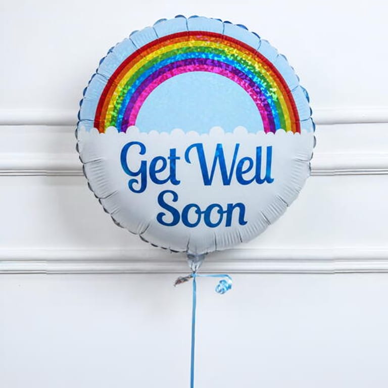 Rainbow Get Well Soon Helium Foil Balloon-A1814 - Image 3