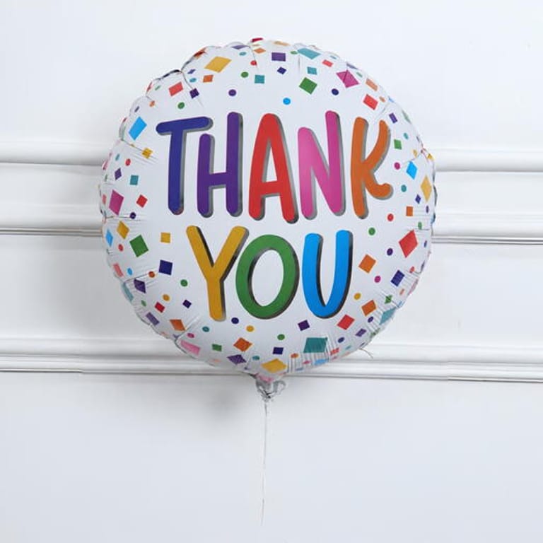 Colourful Confetti Thank You Helium Foil Balloon-A1815 - Image 3