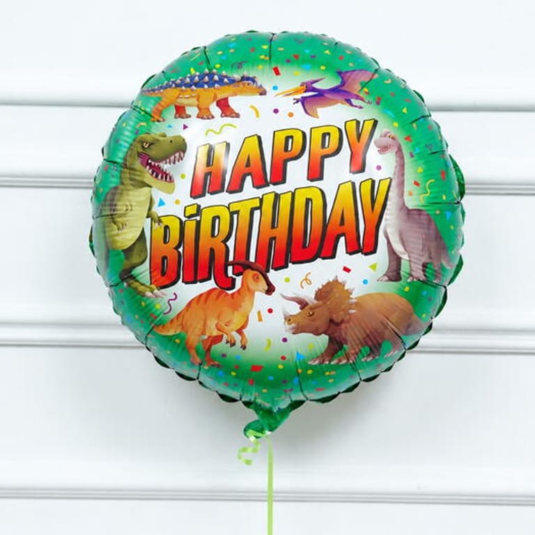 Dinosaur Theme Happy Birthday Helium Foil Balloon-A1820 - Image 1