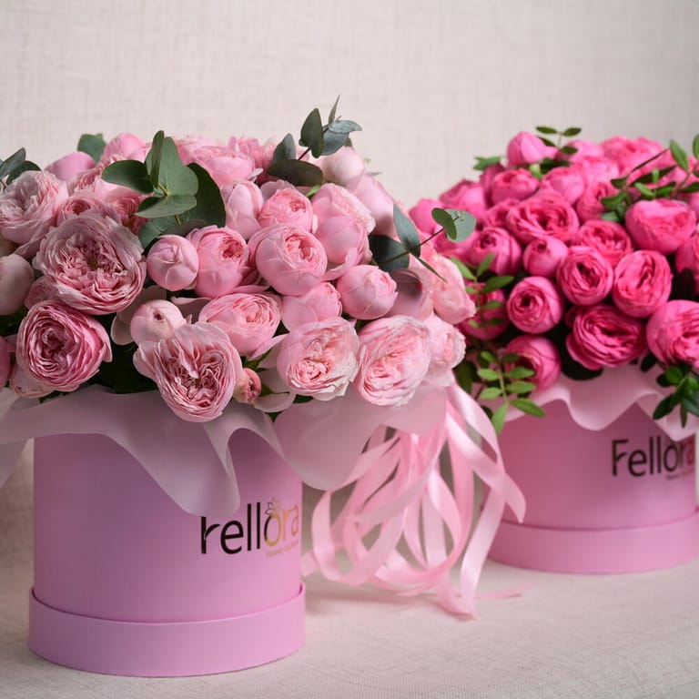Mansfield And Giselle Peony Roses Flower Box Combo-C47 - Image 2