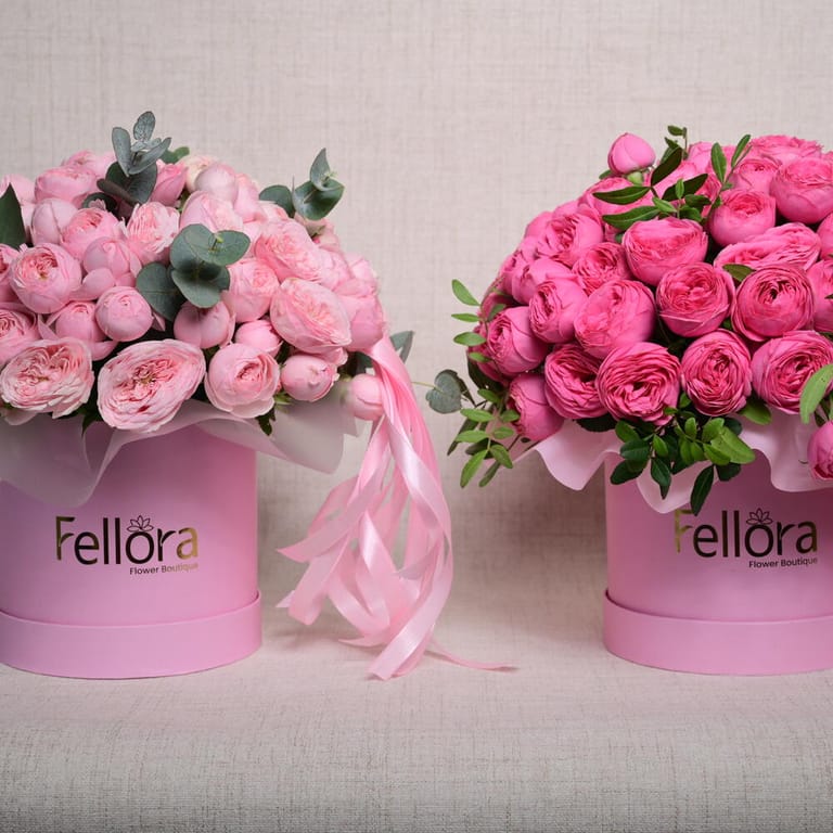 Mansfield And Giselle Peony Roses Flower Box Combo-C47 - Image 4