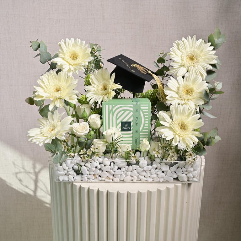 Graduation Flowers And Patchi Chocolates Luxury Combo-C54 - Image 1
