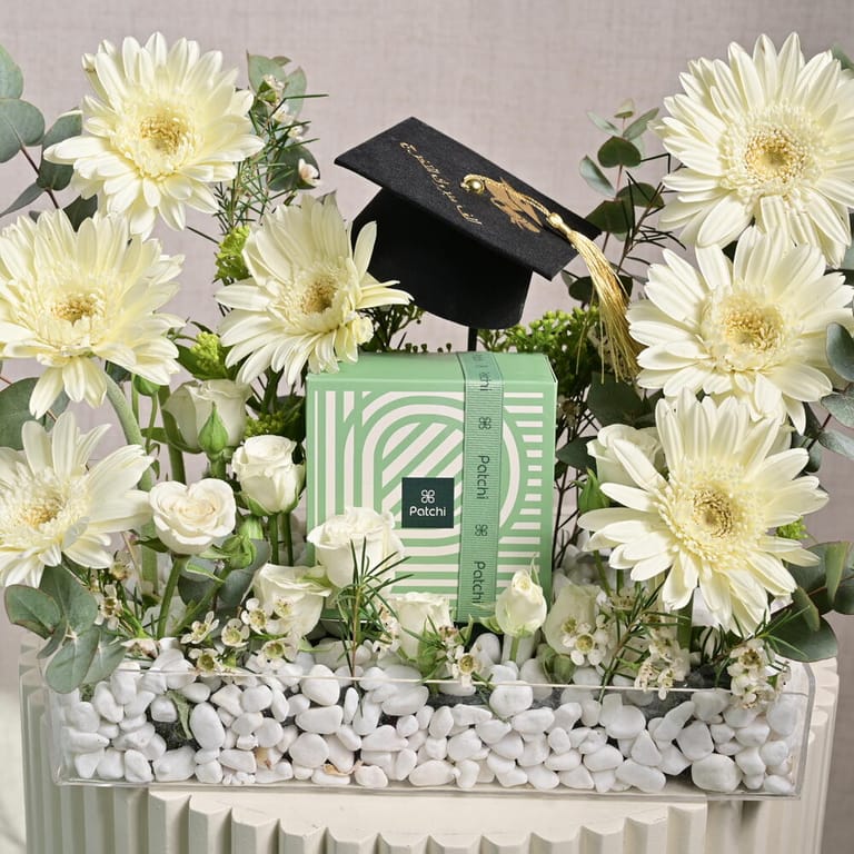 Graduation Flowers And Patchi Chocolates Luxury Combo-C54 - Image 2
