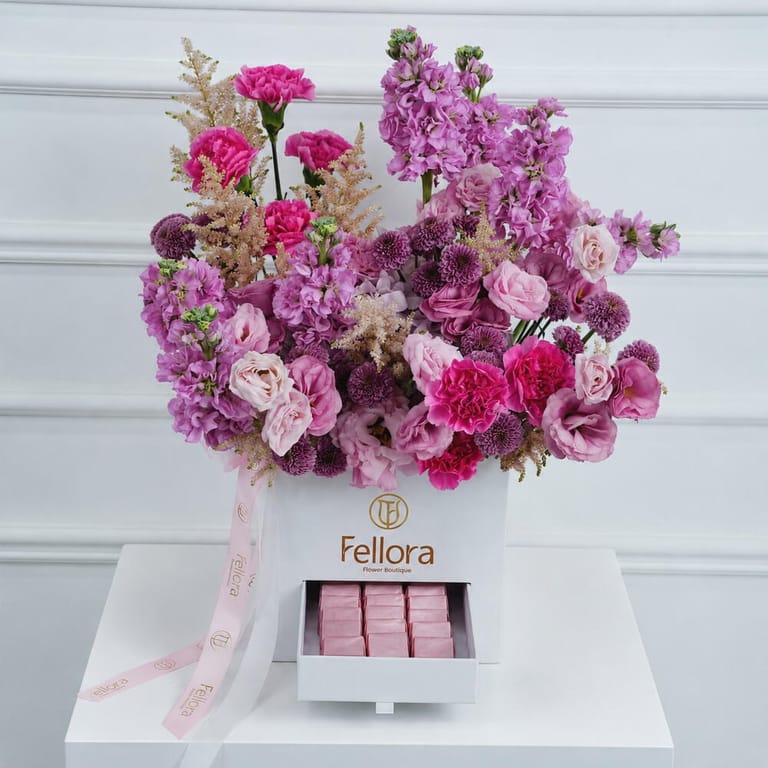 It s A Girl Flowers Chocolates And Helium Balloon Combo-C100 - Image 4