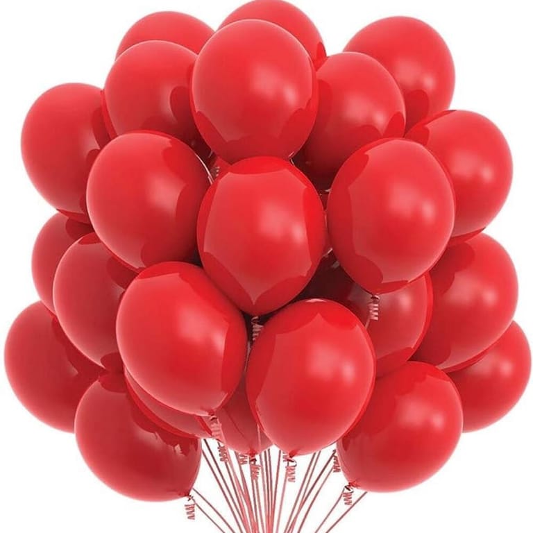 25 Red Latex Helium Balloons Bouquet-A244 - Image 1