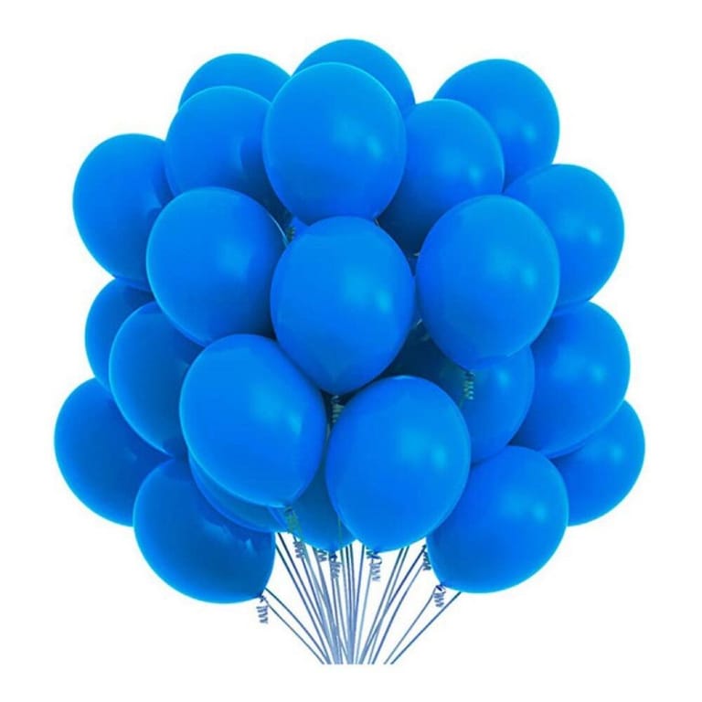 25 Blue Latex Helium Balloons Bouquet-A246 - Image 1